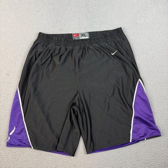 NIKE Toronto Raptors Vtg Basketball Shorts Extra Large Purple Black Reversible - Picture 2 of 11